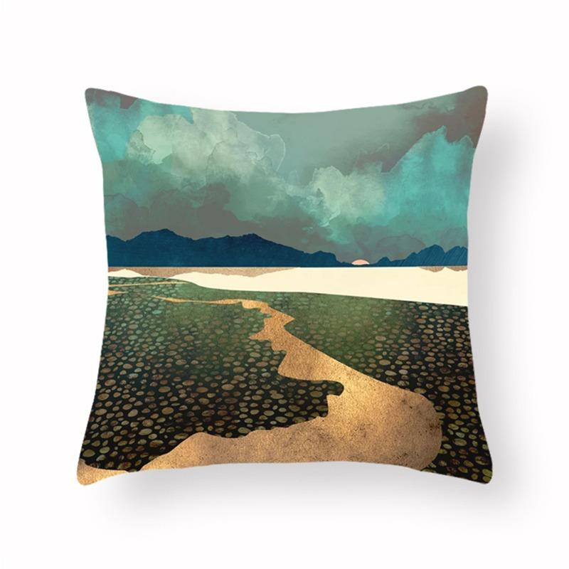 Abstract Sunrise Scenery Pillowcase Dormitory Decoration Office Living Room Sofa Home Pillowcase