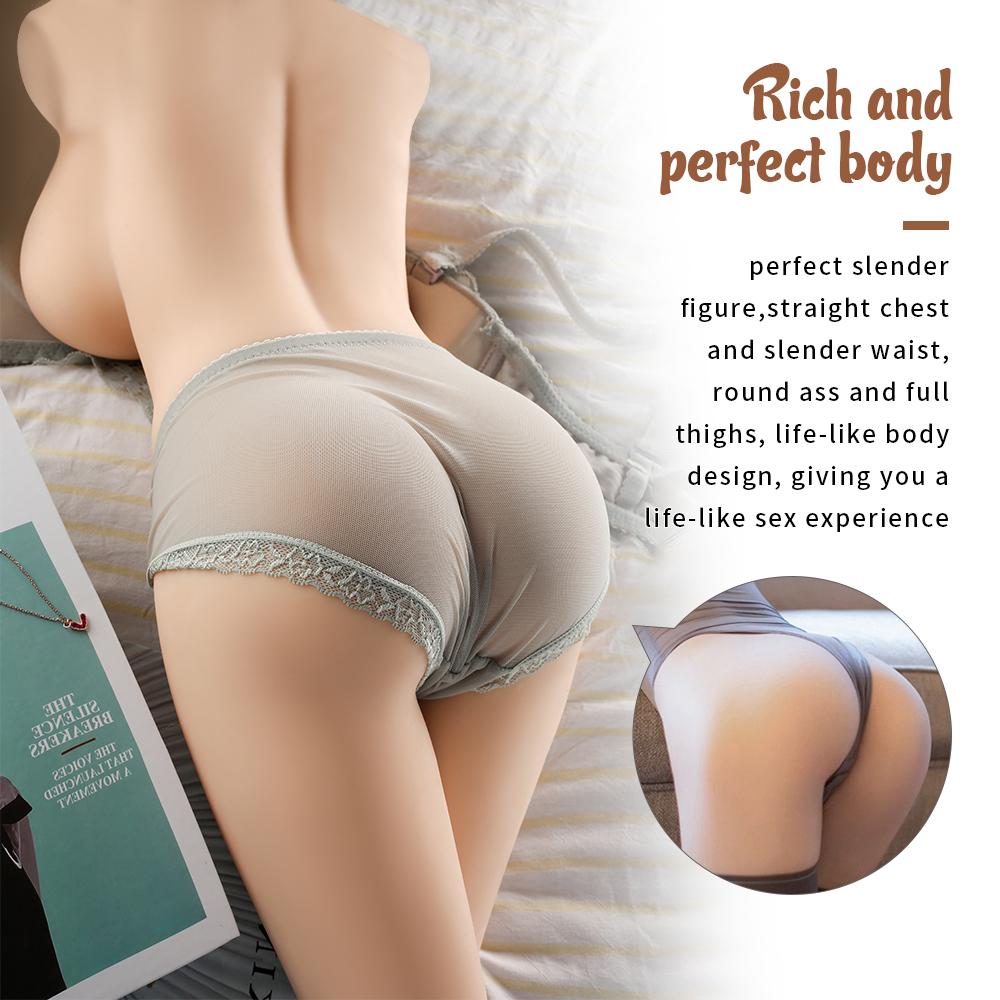 55cm*9.2kg 3D Silicone Sex Doll TPE Sexy Cleavage Vagina Love Anal Love Adult Sex Toys for Men Liquid Silicone Filled In The Chest Feel Softer