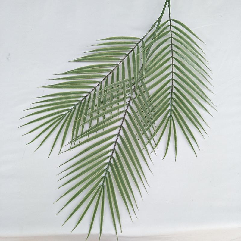 Artificial Plastic Palm Leaves Three Pronged Greenery Wedding Props Photography
