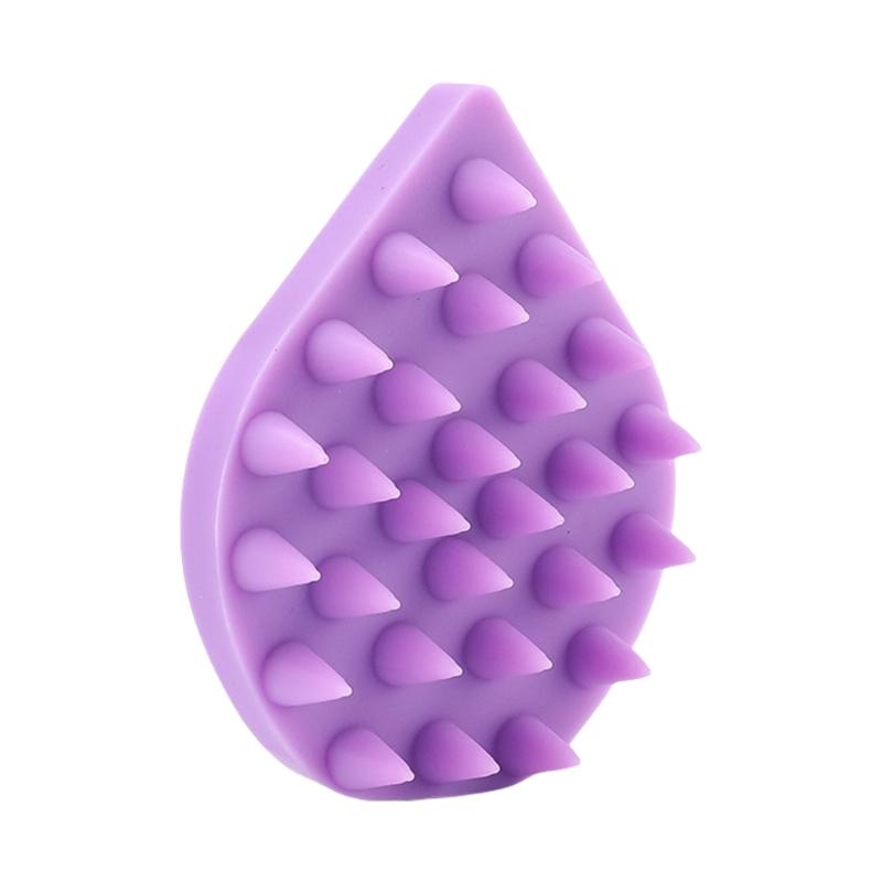 Silicone Shampoo Brush Scalp Massage Brush Wet and Dry Hair Washing Brush Water Droplets Shaped Shampoo Comb for Daily