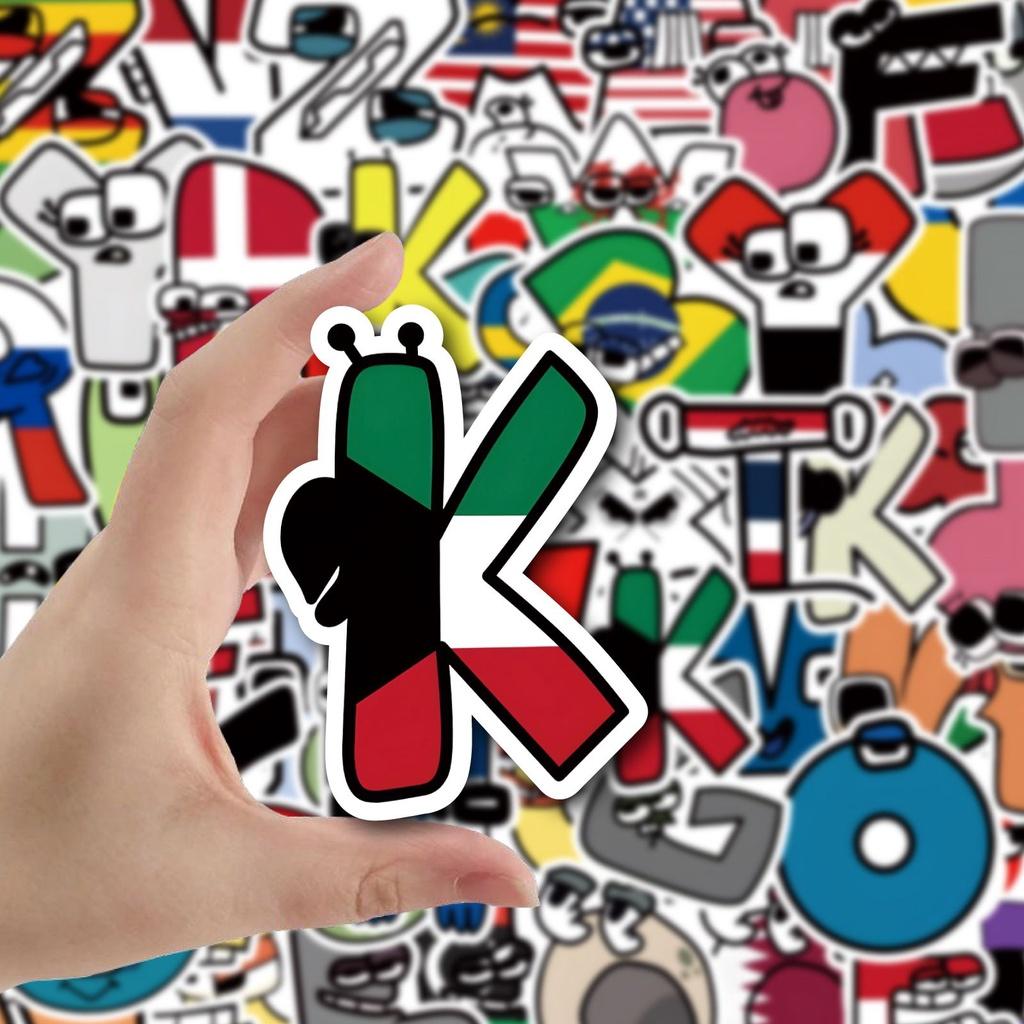 62pcs Alphabet Lore Pvc Reusable Stickers For Luggage Case/trolley Case Decor