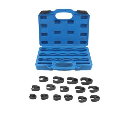 15 Pcs Crowfoot Wrench Set 8 24mm Carbon Steel Flare Nut Crows Foot Wrench Set for Repair