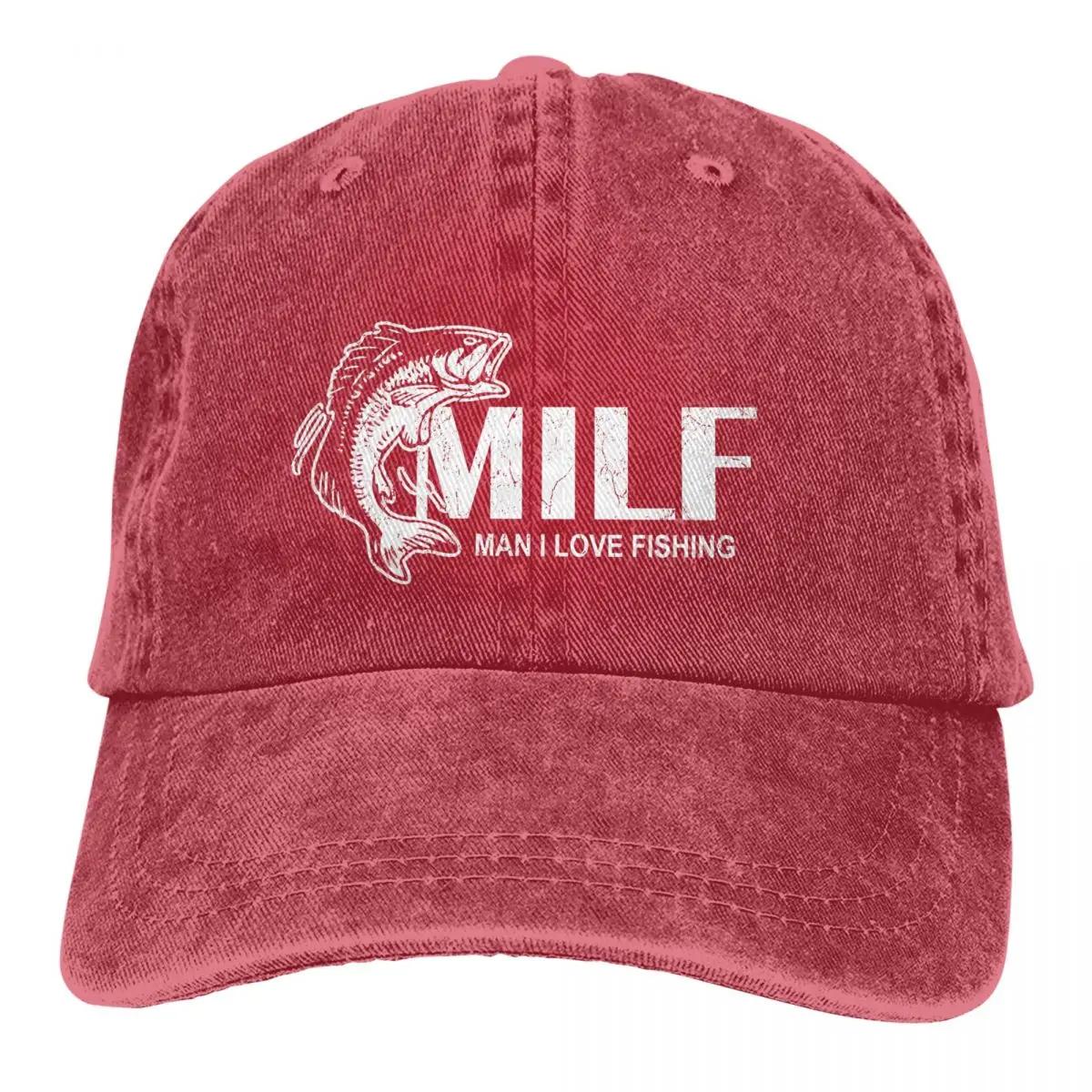 

Fishing Baseball Caps Peaked Cap MILF MEME ART Sun Shade Cowboy Hats for Unisex Trucker Dad Hat Adjustable Cap& 8Y