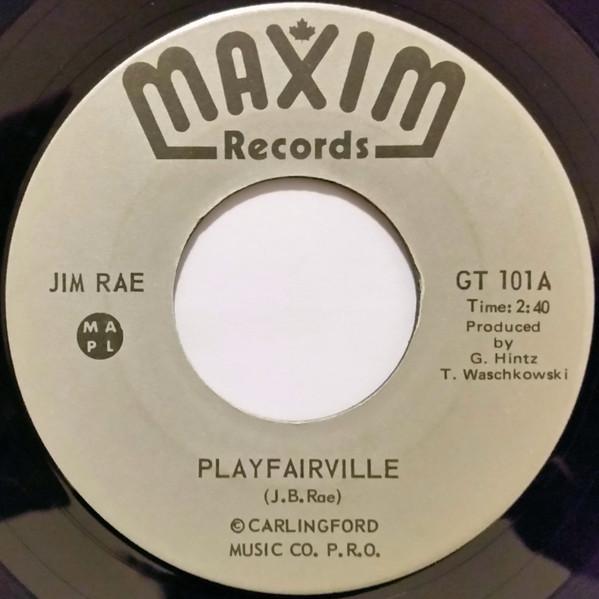 7-дюймовая пластинка JIM RAE Playfairville Cry Cry Cry GT101 Maxim Records Канада Мировая музыка Б/у