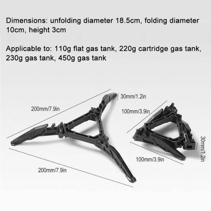 Outdoor Folding Gas Tank Stand Three-legged Stable Stand Long Gas Cylinder Flat Gas Tank Gas Portable And Simple Universal Base