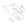 Punch-Free Shower Door Hook Wall Mounted Transparent Acrylic Shower Hanger Clothing Hangings Rack Strong Load-Bearing