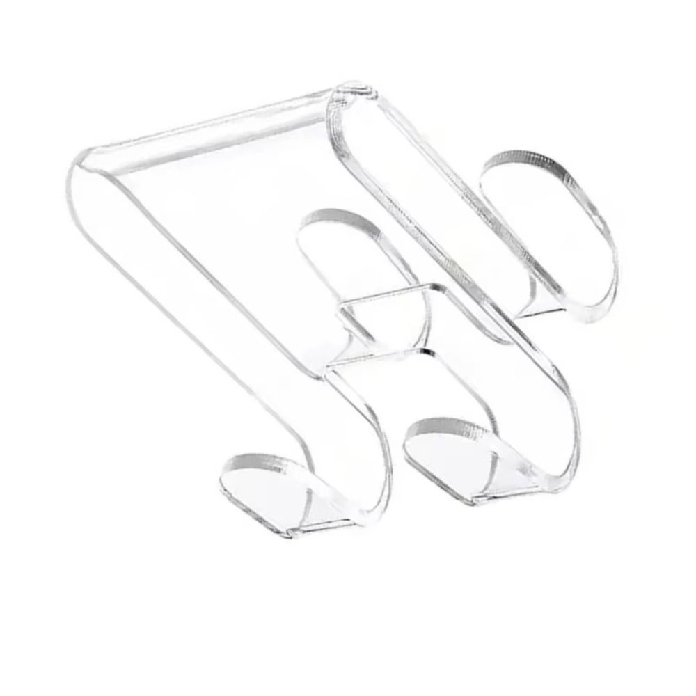 Punch-Free Shower Door Hook Wall Mounted Transparent Acrylic Shower Hanger Clothing Hangings Rack Strong Load-Bearing