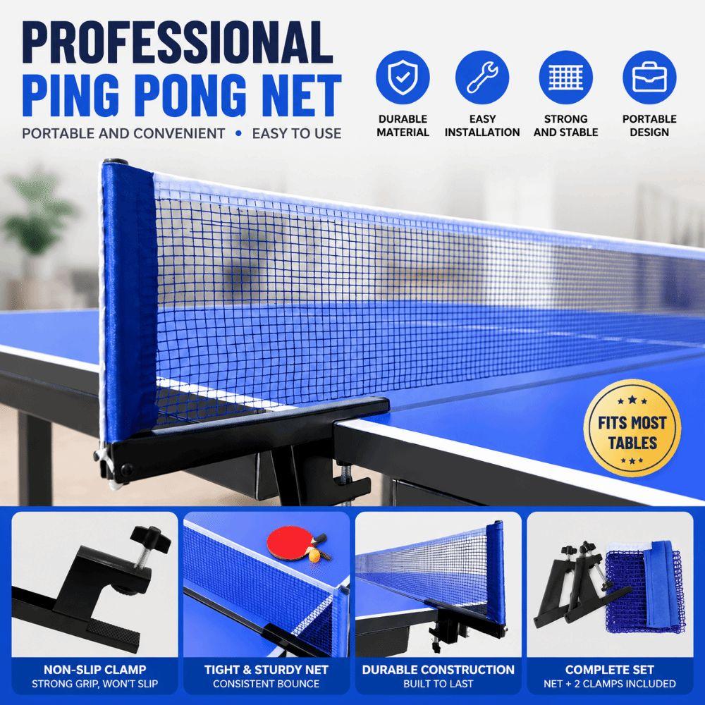Foldable Post Ping Pong Net Adjustable Clamp Table Tennis Net Post Ping Pong Court