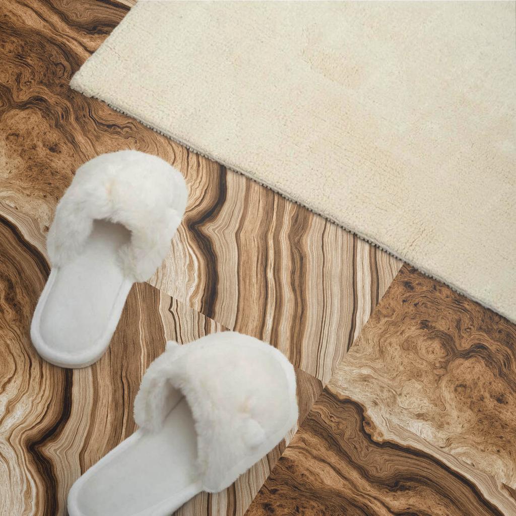 Printed Vinyl Tiles - Bedroom Decoration Natural Wood Patterns 10x40x20 Cm