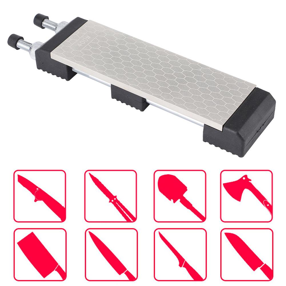 Doppelseitiger Schleifstein für Küchenmesser mit Körnung 400 und 1000, für die Holzbearbeitung, mit verstellbarer Basis