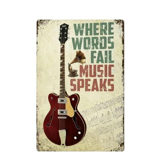 Vintage Rock N Roll Band Plaque Metal Tin Signs  Wall Decoration Art Posters for Man Cave Home Cafe Garden Club Bar