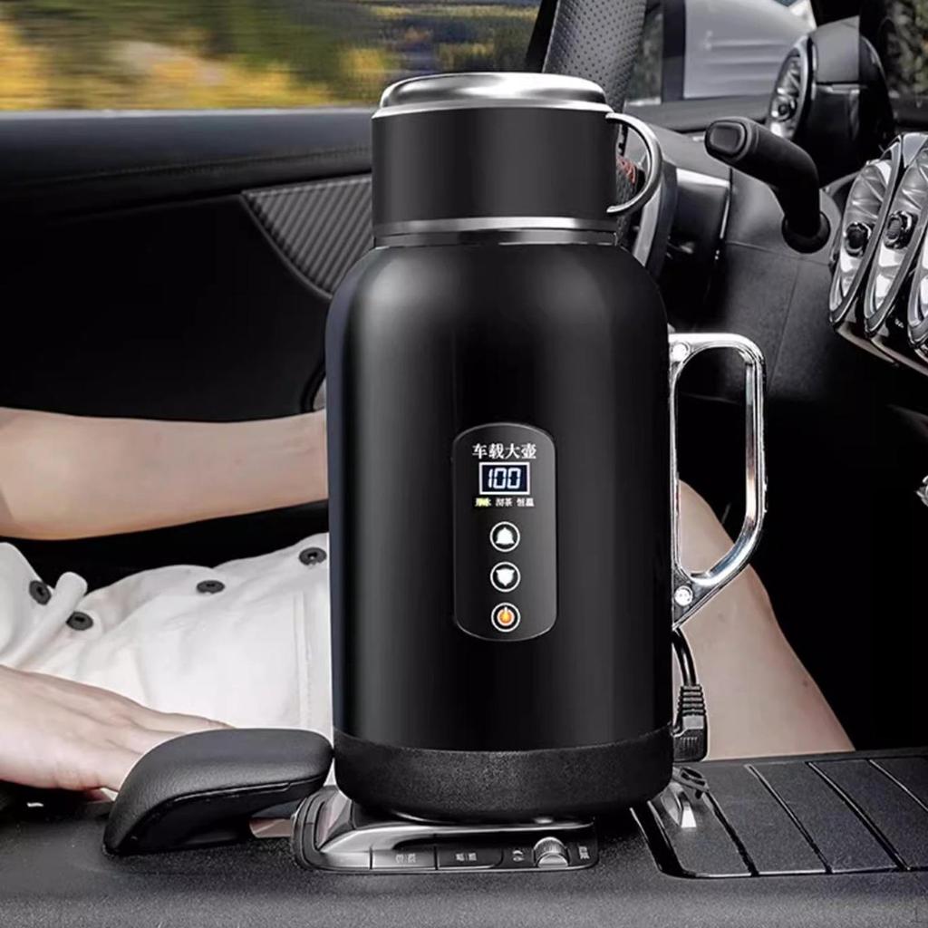 12V/24V Car Kettle Water Boiler 17.5x28.5cm for Heating Coffee Milk Tea