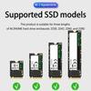 M.2 NVMe SSD Enclosure USB3.1 Gen2 External SSD Case Clear Hard Drive Adapter 10Gbps M.2 NVMe to USB Adapter Support UASP for PCIe NVMe SSD