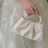 Shoulder Bag White Pearl String PU Cute Delicate Cloud Bag for Phone Lipstick Card White Pearl Bag