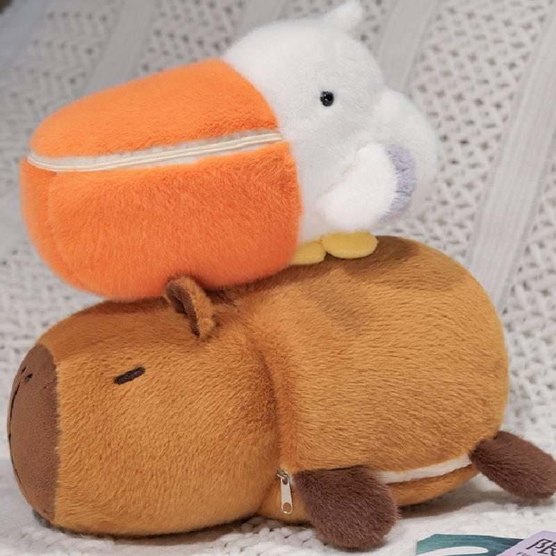 Capybara Plush Pelecanus Toy Transformation Flip Doll Decoration Gift Animal