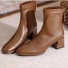 Fashion Autumn Winter Short Plush Women Ankle Boots Ladies Concise Thick Heel Short Botas Zapatos De Mujer 2025