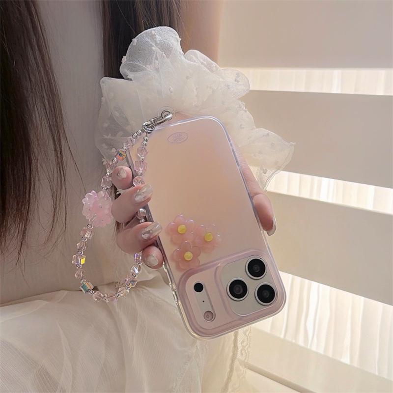 

Spring Fresh 3D Floral Chain Phone Case for iPhone 14/15/16 Pro Max/17 - Girly Design 15