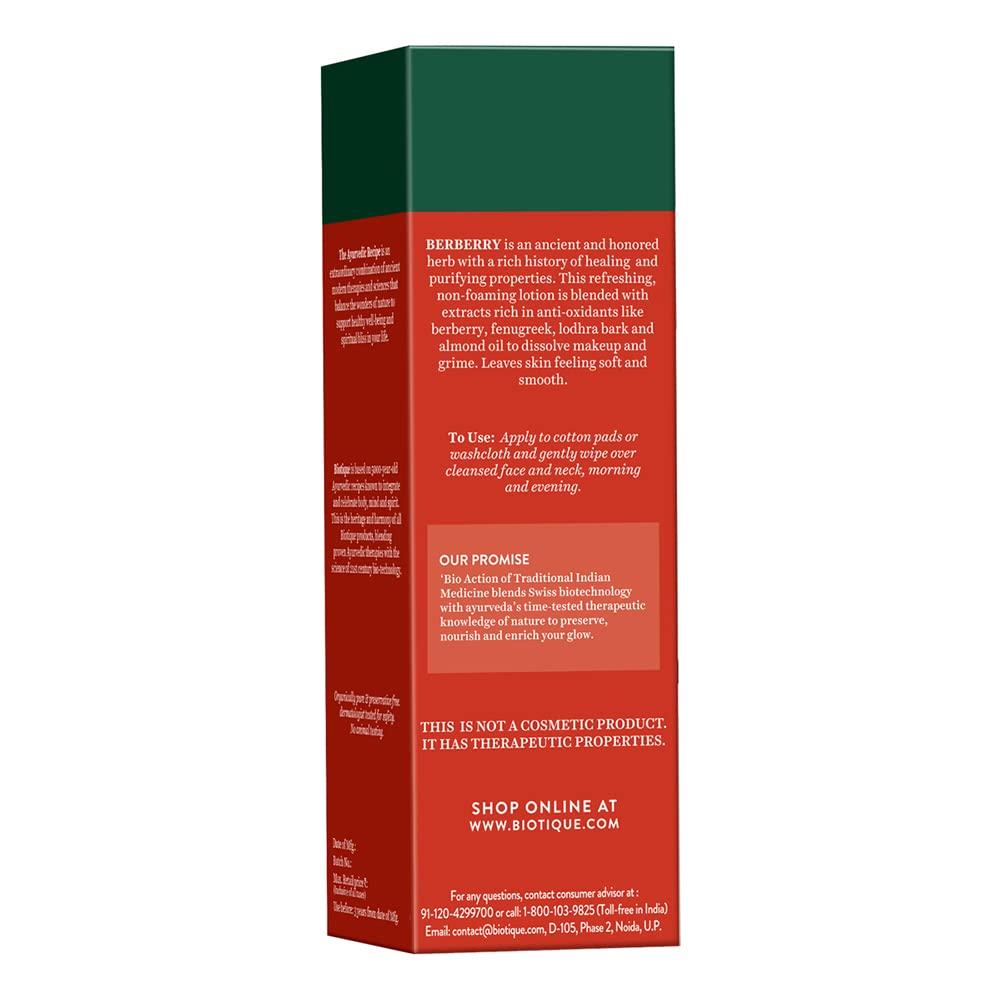 Biotique Berberry Milk Makeup Remover 120ml – Hydrating Deep Cleanse For Soft Glowing Skin All Types