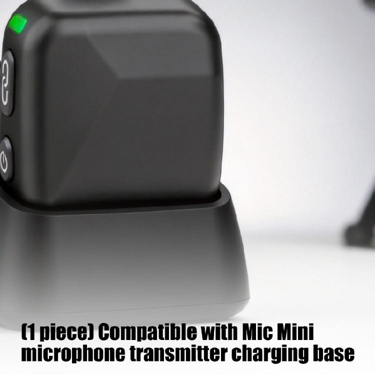 Travel Wireless Microphone Transmitter Charging Dock for Mic Mini Magnetic Drop In Desk Base for Daily Table Charging, Storage Support, and Spare Use