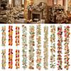 Multicolor Artificial Maple Leaf Garland Autumn Hanging Garland  Fireplace Decor