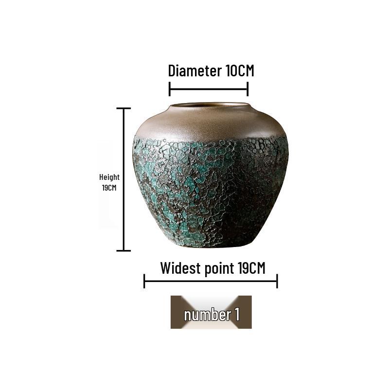 Винтажная терракотовая керамическая ваза для сухих цветов и декора гостиной