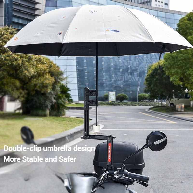 Bicycle Parasol Support Frame, Electric Vehicle Umbrella Bracket, Battery Car Umbrella Frame, Baby Stroller Umbrella Holder rosso
