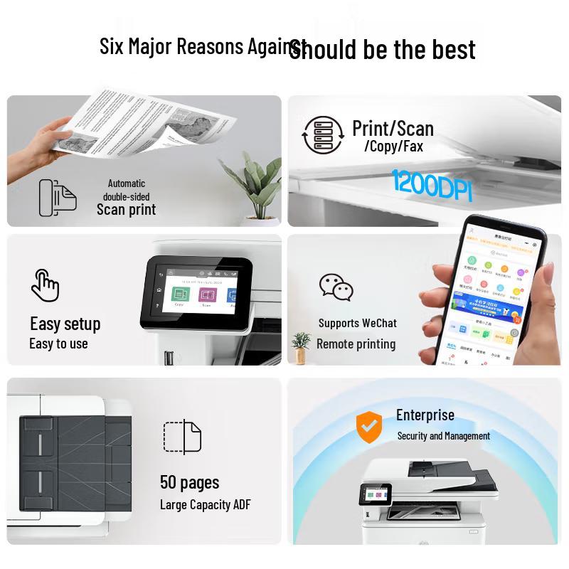 HP 4104fdw Wireless Monochrome Laser MFP with Fax CN plug (adapter included)