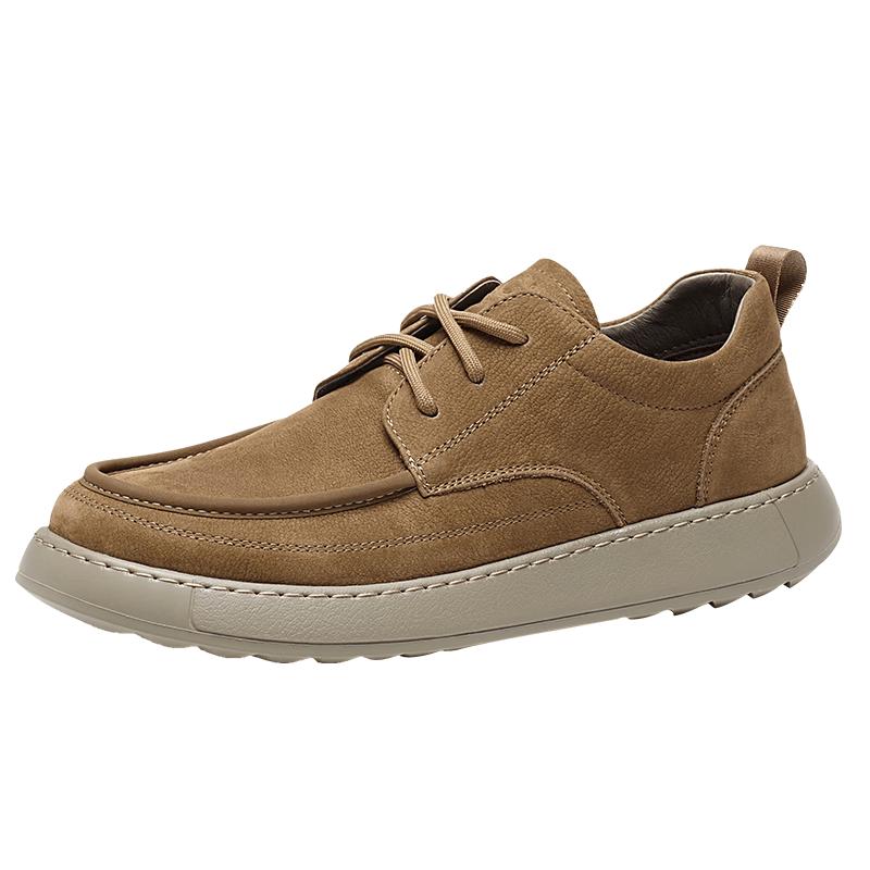 Qianbaidu Men s First Layer Cowhide Soft Sole Casual Derby Shoes 41