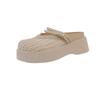 Summer Korean Version of Fashion Hole Sandals Light Thick-soled Bag Head Half Slippers Increase the Height and Breathability Hollow Mesh Shoes Steppin