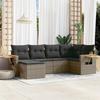 VidaXL Garden Lounge Set with Cushions 6 Pcs, Patio Sofas, Patio Furniture Set, Outdoor Furniture, Grey 3227019