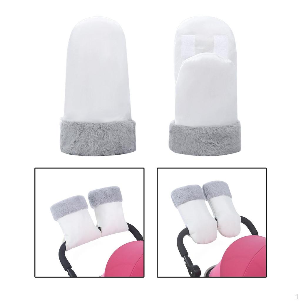 2 Pieces Gloves Waterproof Portable Warm for Pushchair Pet Gears
