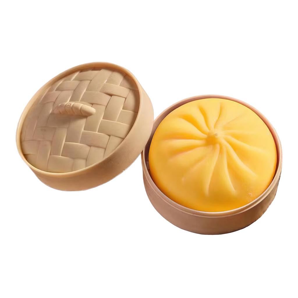 Simulation Steamed Bun Toys with Food Steamer Slow-Rebound Decompression Toy for Birthday Christmas Halloween