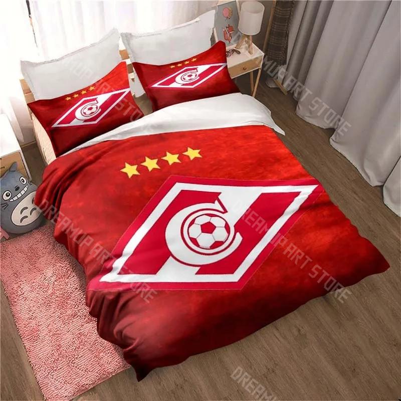 3D Print Spartak Moscow Football Bedding Set Twin Queen King Full Size Duvet Cover Pillowcase Bed boys girls Adult Home Textiles