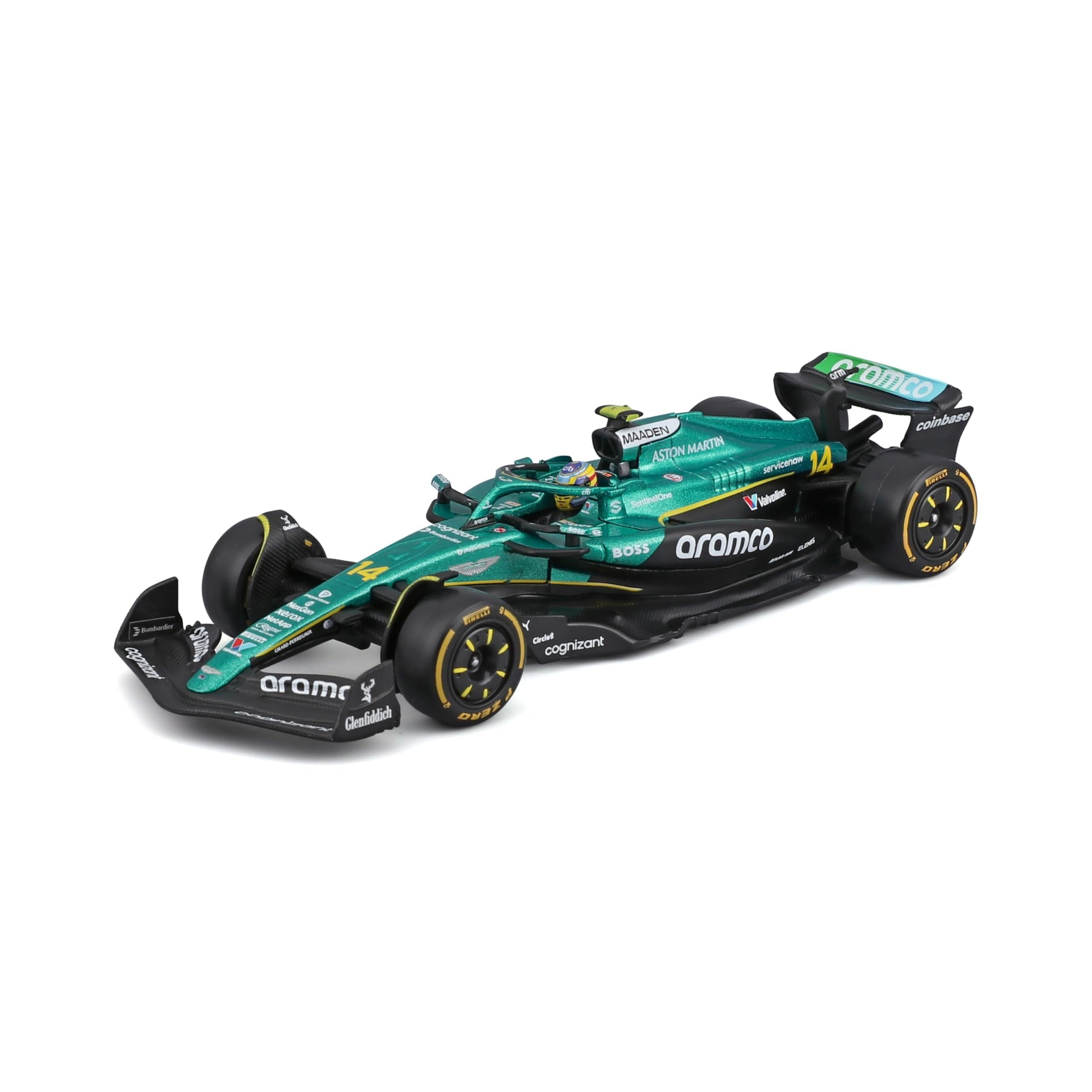

Bburago 2025 Модель Серия Signature F1 Aston Martin Aramco Formula One Team AMR25 Фернандо Алонсо Металлическая Модель Автомобиля Готовый Продукт 1/43 #14 /