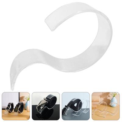 10Pcs Belt Stands Transparent Anti-scratch S-shaped Wardrobe Women Men Belt Display Racks Dorm Supplies