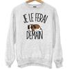 Sweatshirt - Saint Bernard - Unisex - Funny Humor - Long Sleeves - Grey
