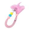 Cat Wand Toy Replacement Cute Caterpillar with Colorful Plush Balls And Feathers Elastic Net Tube Cat Toy Accessory for Kittens Interactive Wand