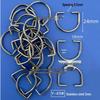 Spring Steel Wire Snap Hook: Stainless Steel Elastic Clip, U-Shape & C-Shape Retaining Ring, Light Buckle Hardware Fix.