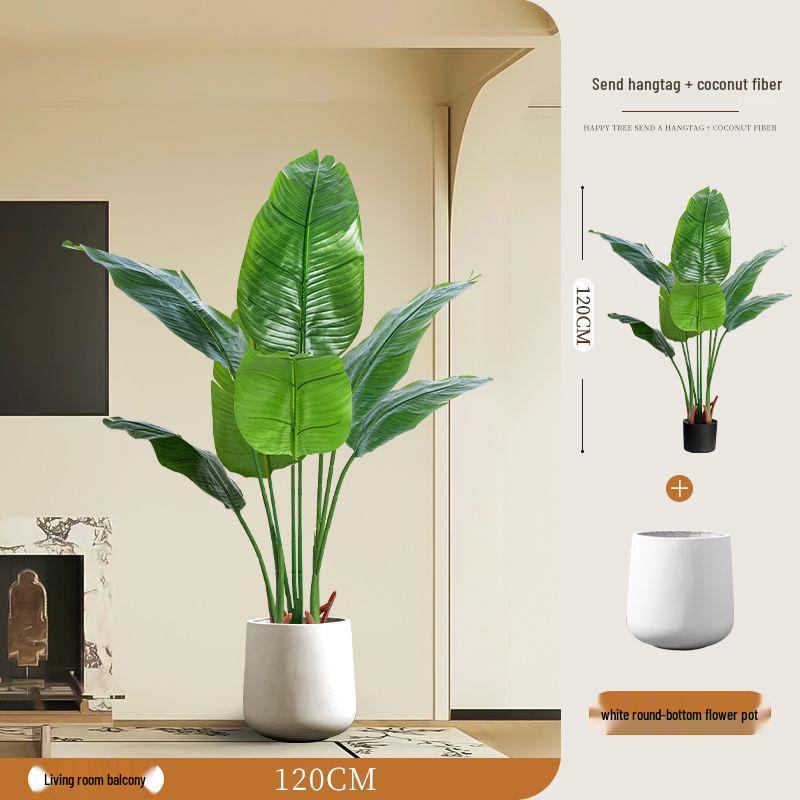Large Faux Bird of Paradise Tree - Indoor Living Room Floor-Standing Luxury Green Plant Decor