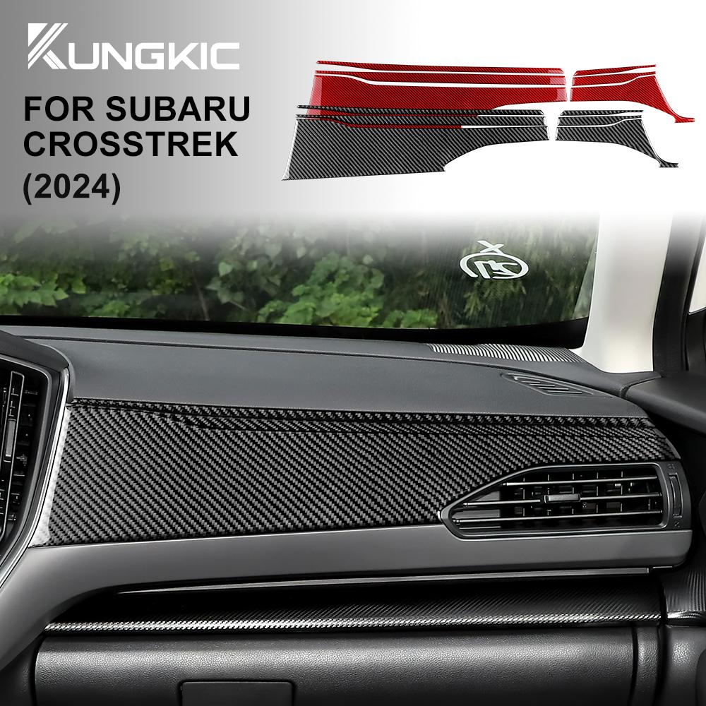 Carbon Fiber Style Interior Sticker for Subaru Crosstrek Impreza 2024 2025 WRX 2022-2025 RHD LHD Dashboard Panel Trim