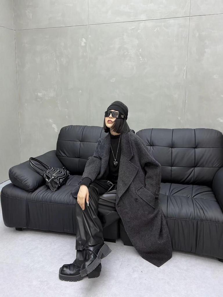 Women's Double-Sided Wool Coat - 2025 New Mid-Length, Thickened, Plus Size for Autumn & Winter
