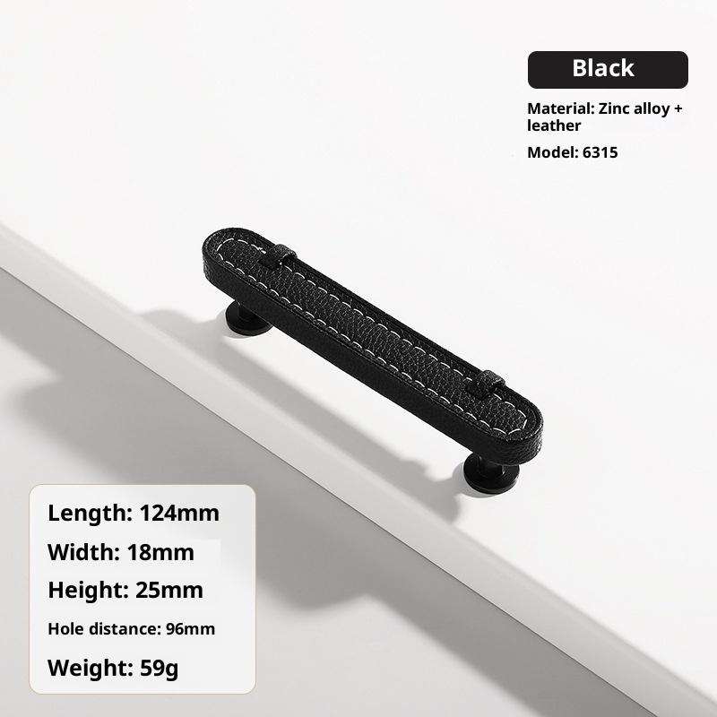 Zinc Alloy Leather Handle Shoe Cabinet Knobs And Handles Kitchen Cupboard Door Pulls Drawer Knobs Furniture Handle Hardware