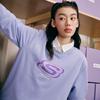 Skechers Colorful Casual Series Letter Pullover Sweatshirt Unisex Sweatshirt Sweet-Lavender L322U083-01DU