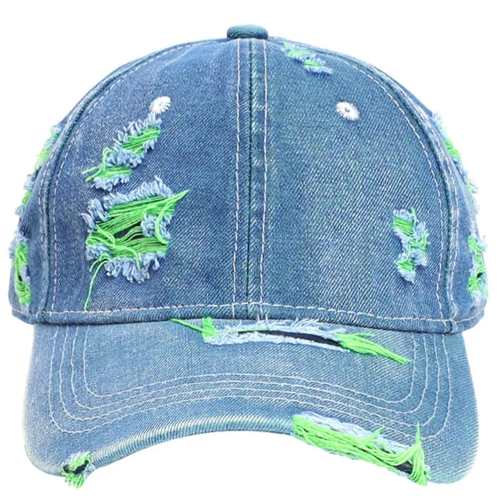 Vintage Holed Baseball Caps For Women Men Fashion Fluorescent Color Washed Snapback Cap Adjustable Hip Hop Cap Gorras Unisex Hat