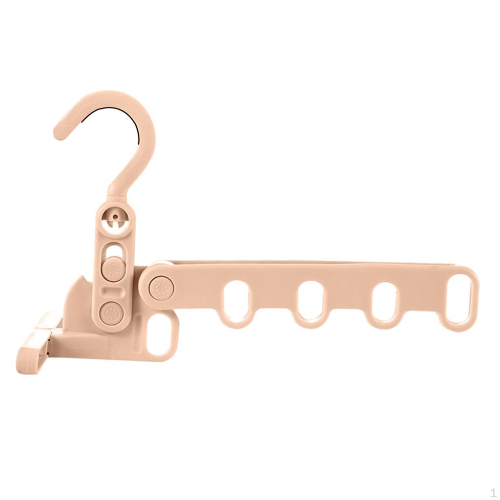 Folding Clothes Hangers Foldable Space Saving with 5 Holes Travel Hanger for Apartment