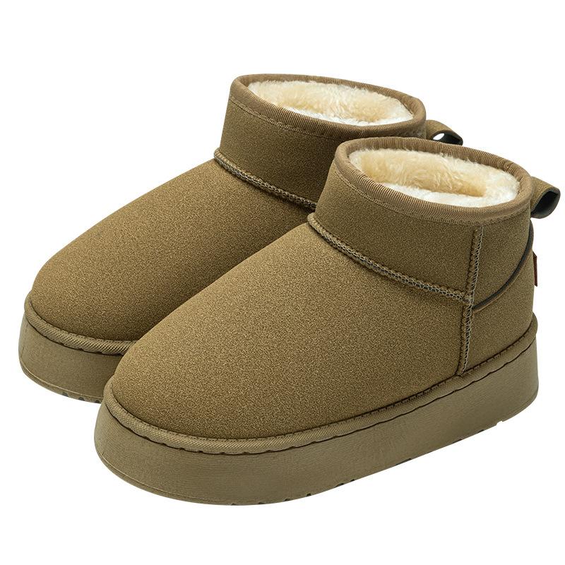 Botas de nieve de suela gruesa para ropa de invierno de mujer 2025 nuevas de terciopelo grueso impermeables, cortavientos y antideslizantes zapatos de algodón del noreste para mujer