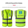 Reflekterande säkerhetsväst för trafik, byggarbetsplatser och trädgårdsarbete - Fluorescerande grön, Anpassningsbar. 