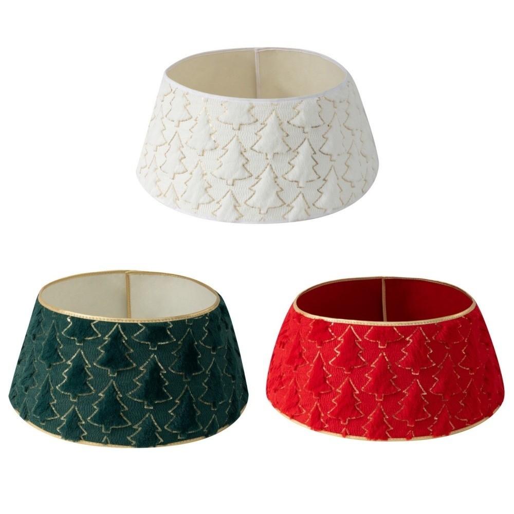Round Christmas Tree Skirts Foldable Xmas Tree Foot Cover Christmas Tree Collar Office