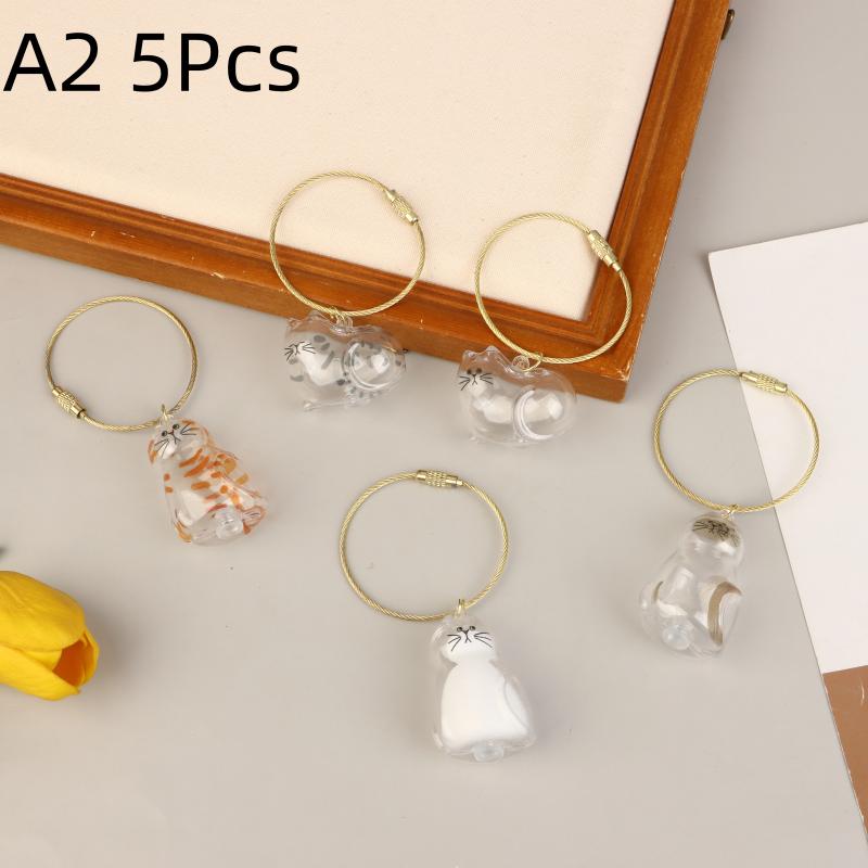 

1/5 шт. Прозрачный брелок-мемориал кошки, коробочка для хранения кошачьей шерсти, контейнер для хранения шерсти питомца, сувениры для любителей питомцев, подвеска 5pcs