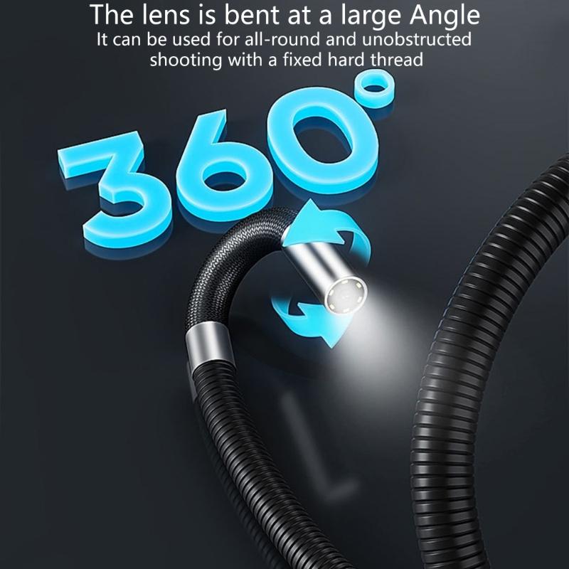 Przemysłowa kamera inspekcyjna endoskopowa Artikulowana kamera boroskopowa Obiektyw 6 mm 6 diod LED Elastyczna kamera endoskopowa typu wąż